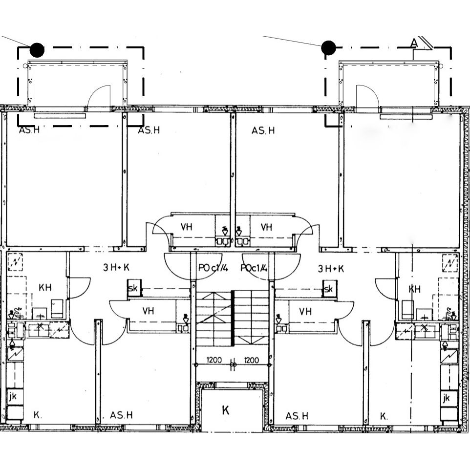 Tuplakolmion pohjakuva